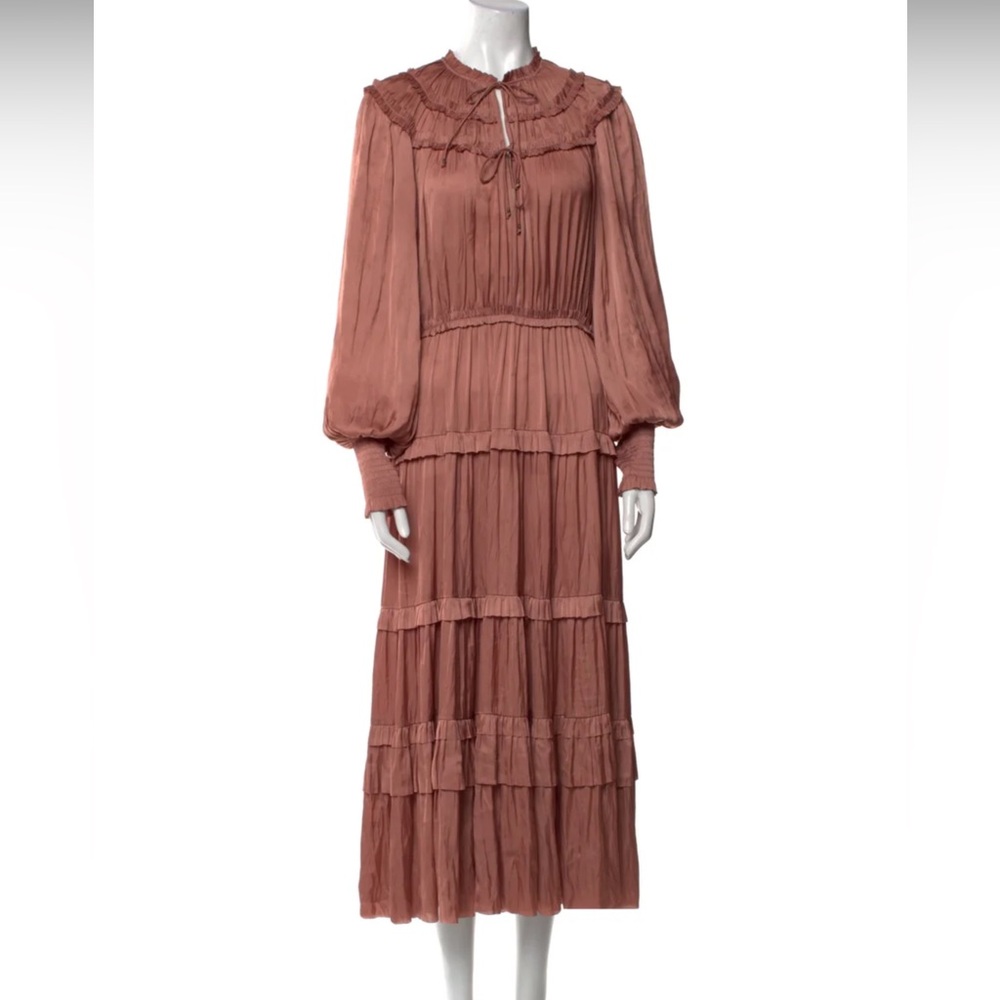 Ulla Johnson Dusty Rose Long Sleeve maxi Dress